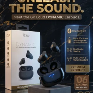 Go Loud DYNAMIC True Wireless Earbuds (Model: TM43024)